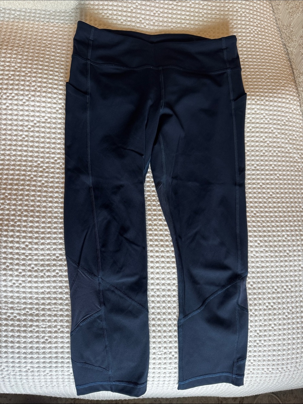 Navy Lululemon Active Cropped Leggings